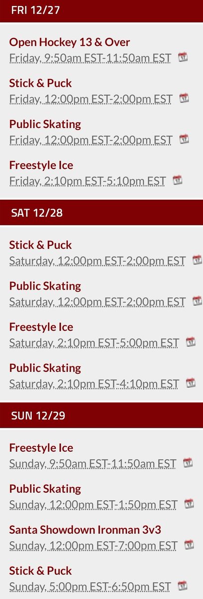 Check out the fun scheduled for this weekend. #icehockey #hockey #weekend #iceskating #figureskating

revolutionicegardens.com/page/show/3595…