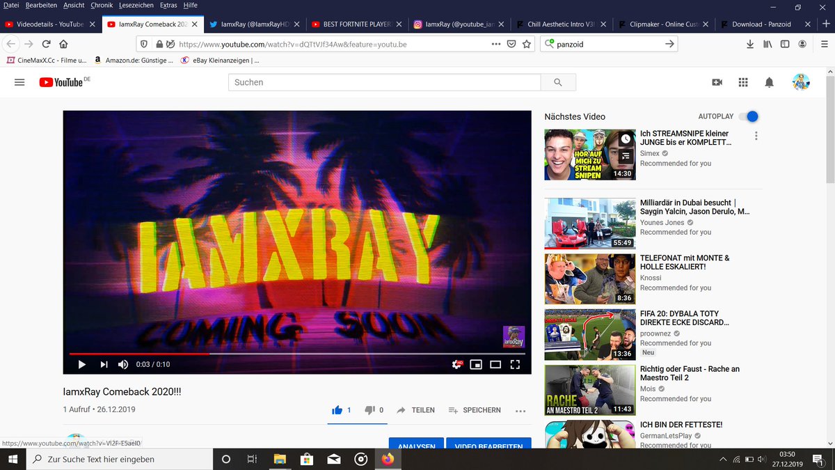 IamxRayHD's tweet photo. Hallo Guys Check my new Youtube Comeback 2020 intro Link:https://t.co/5PLm1tLQ9c 
#fornite #GTA5 
#FIFA20 #YouTube #twitch #Twitter #comeback #ComeBackSoon #news https://t.co/7CqFRT6FZU