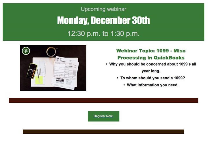 PassionLawPC's tweet photo. Upcoming webinar.

Regardless of your accountant, we encourage the clients we work with to always increase their knowledge in running a business. We expect that this webinar will provide good information for business owners to properly issue their 1099s.

https://t.co/EmJgZXjCsK https://t.co/lqqK3qSJZO