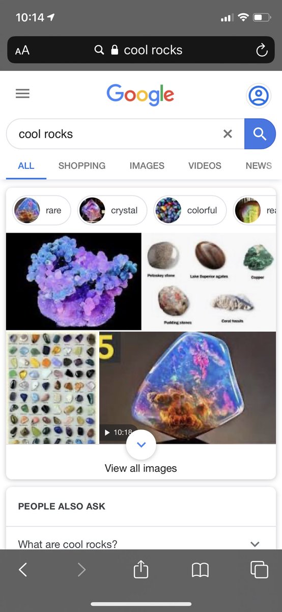 Twitter search: cool rocks