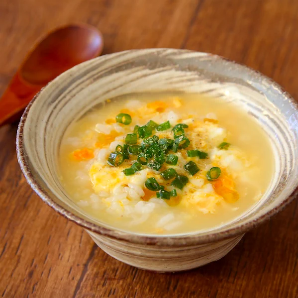 半熟とろとろ「卵がゆ」の作り方・レンジで簡単に作れちゃう！！