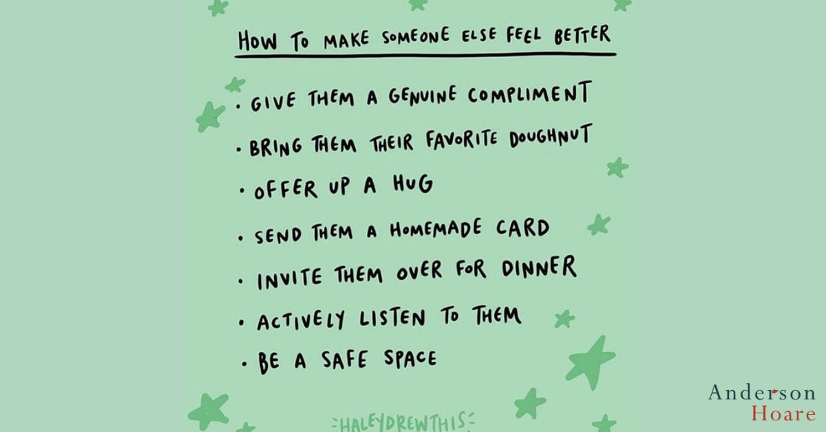 Anderson_Hoare's tweet photo. It’s nice to be nice. Christmas isn’t easy for everyone and if someone you work with is struggling here are a few small ways that you can help them feel better. https://t.co/2yqGtWF7gM