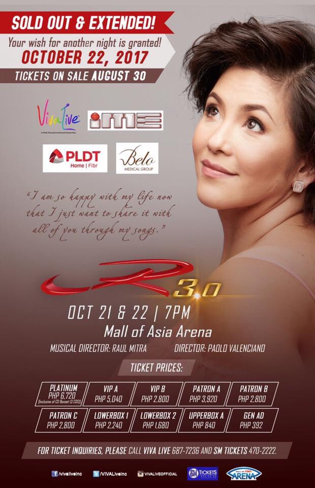 RegineFacts's tweet photo. DECADE RECAP: R3.0 The Concert is this decade’s HIGHEST GROSSING FILIPINO CONCERT. 

2 NIGHTS and SOLD OUT with over 22,000 in ATTENDANCE. R3.0 concert is also the FASTEST SELLING concert of the 2010’s. @reginevalcasid @vivaliveinc @cacaimitra 

#LegendaryConcert #NoToFakeNews https://t.co/uEbKrH8jvJ