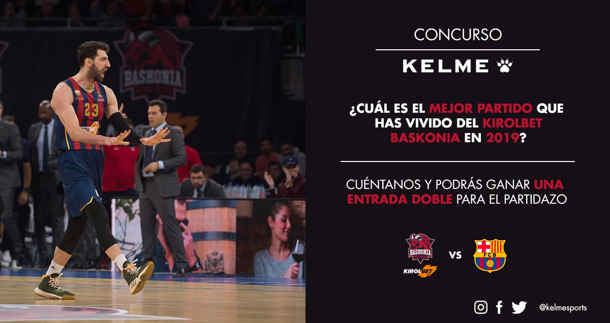 Kelmesports's tweet image. CONCURSO | ¡Empezamos el año a lo grande en el Buesa Arena! ¿Quieres  2 entradas para el @Baskonia vs @FCBbasket? Dinos cuál fue el mejor partido que has vivido en 2019 del Baskonia y las 🎟 podrán ser tuyas. 👉 Condiciones: síguenos, comenta y da RT. #GoazenBaskonia 🔴🔵
