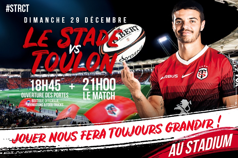 StadeToulousain's tweet photo. 🎟️ Exceptionnellement pour le match de gala #STRCT à guichets fermés, ce dimanche 29/12 à 21h au Stadium, nous vous avons réservé une surprise de choix !

RT pour tenter de gagner 3*2 places VIP pour la #J12 de @top14rugby face au @RCTofficiel ! 😉 https://t.co/aNmBUWLhKW