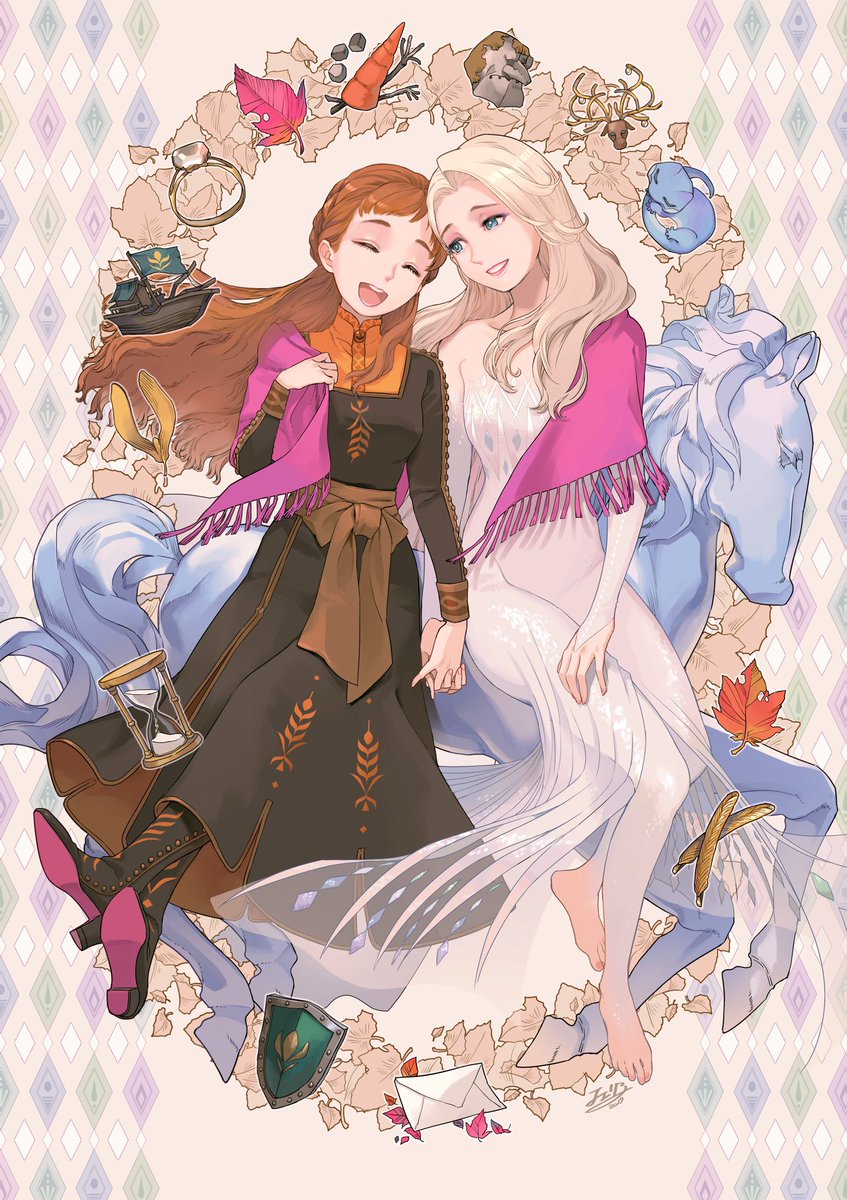 ふたりこころひとつ

昨日まで開催されていた『アナと雪の女王2』展にて展示していただいたイラスト全景ですありがとうございました〜!
#アナ雪2展sponsored #ILST2020 