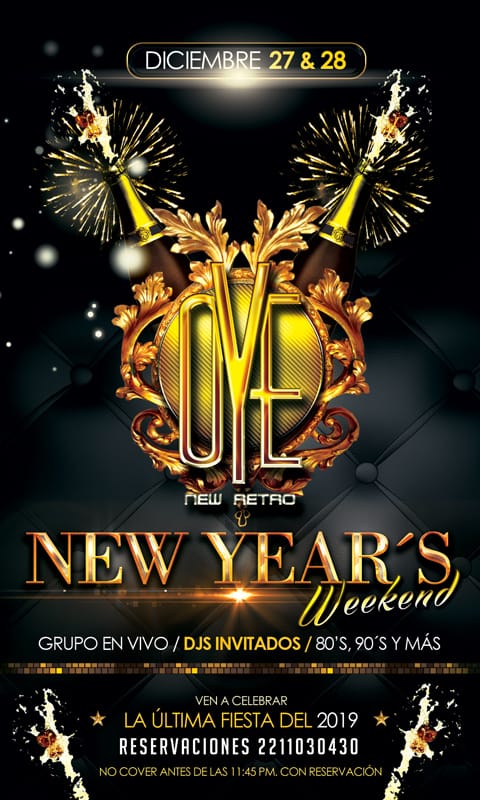 OyeNewRetro's tweet photo. En #Puebla: Viernes 27 y Sábado 28 de Diciembre, a disfrutar a lo grande, la última fiesta 2019.

Tendremos en #OyeNewRetro, a #DJs invitados; grupo en vivo y la mejor música.

 NO COVER antes de las 11:45 pm con reservación  al 2211030430.

#VamonosAlOYE. https://t.co/jhTzmHTRmg