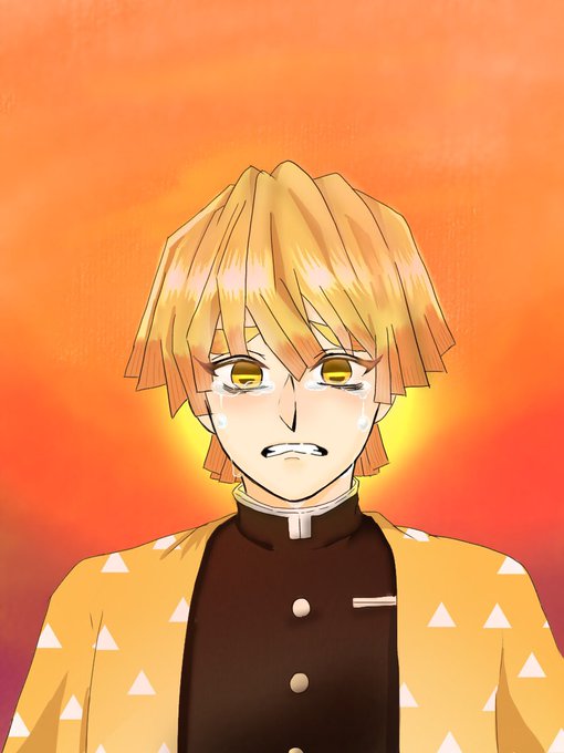 かいりさんがTwitterに投稿した我妻善逸(鬼滅の刃)のイラスト。