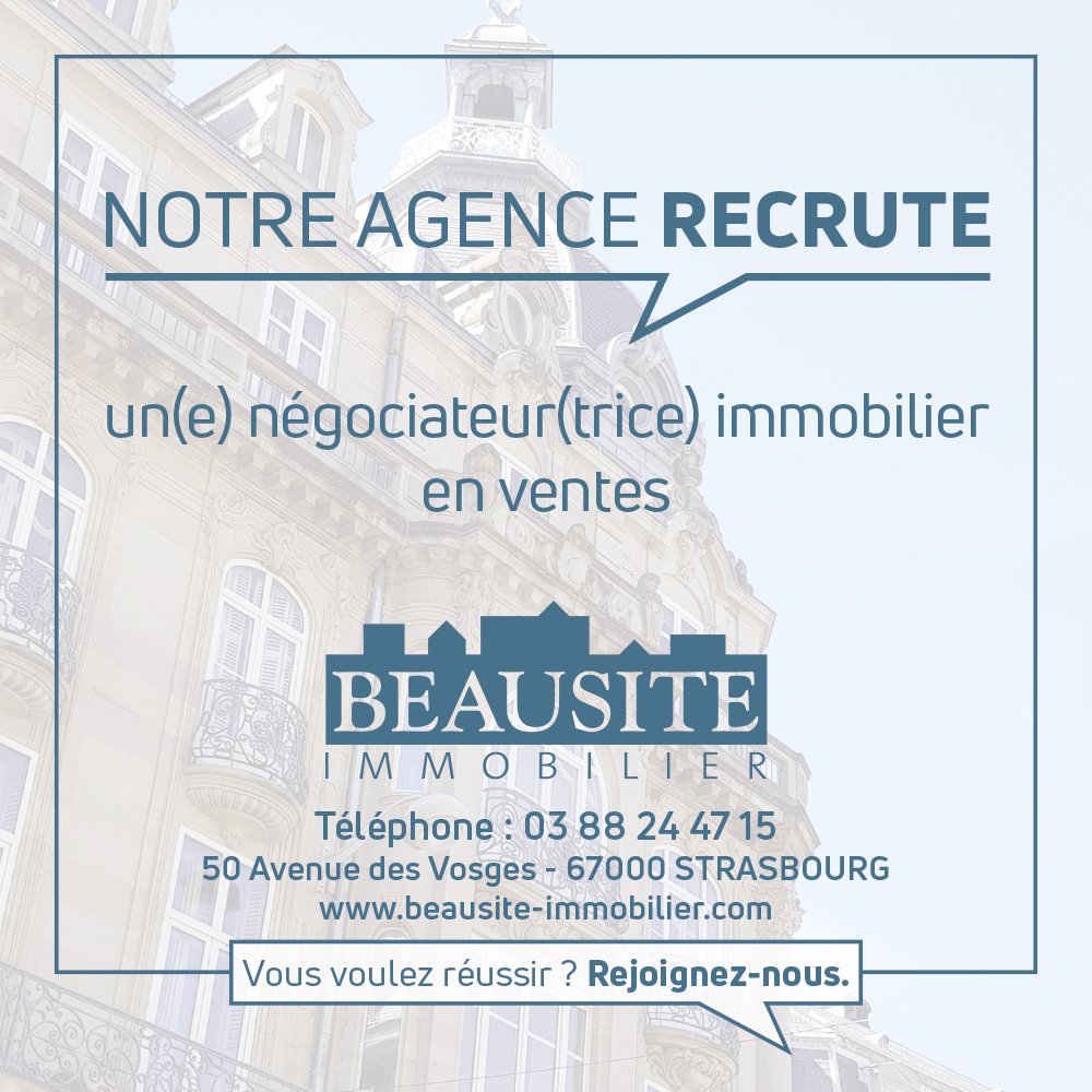 BeausiteImmo's tweet photo. Notre agence immobilière recrute en CDI un(e) négociateur(trice) immobilier en ventes.Pour postuler: https://t.co/R4TwfAJH5x
#OnRecrute #beausite #immobilier #beausiteimmobilier #strasbourg #alsace #agenceimmmobiliere #immo #négociateur #conseiller #commercial #vente #recrutement https://t.co/0SPQlQs7Mm