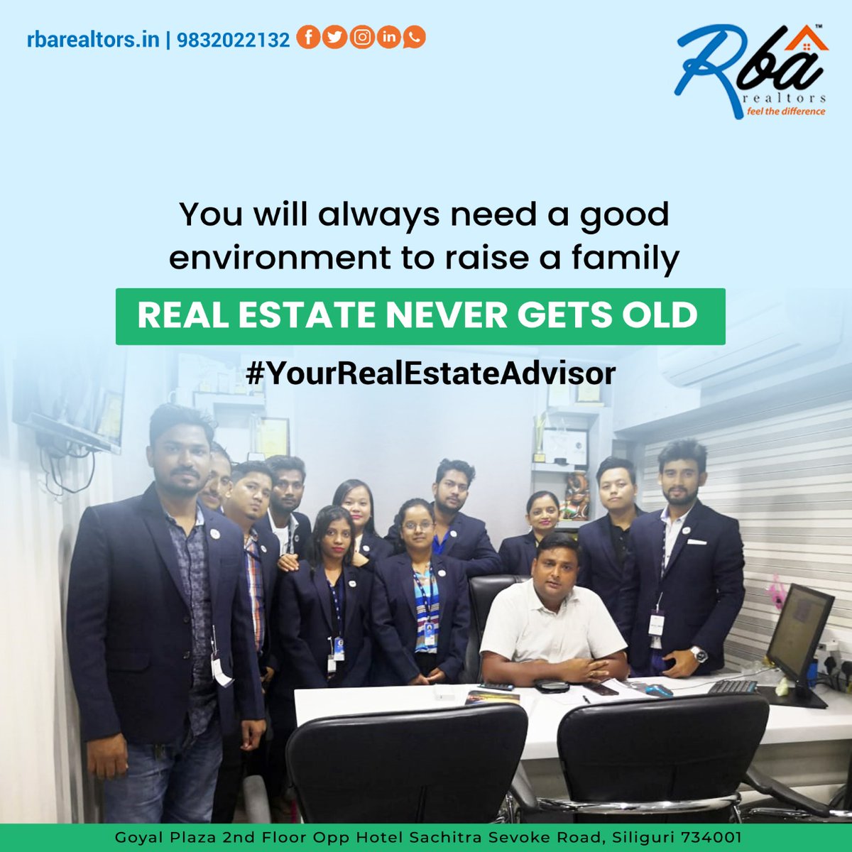 rbarealtor's tweet photo. Real Estate never gets old #yourealestateadvisor Rakesh Garg RBA #RBARealtors #Realestate #Siliguri #Consulant #Advisor #buy #sell #rent #lease #Residential #office #land #warehouse #affordable https://t.co/TaJ9ECfISE