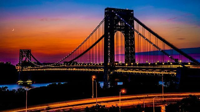 PhotosbyPeter's tweet photo. GwB Sunset Silhouette
.
.
.
#2019 #sunset #GeorgeWashingtonBridge #uptown #washingtonheights #silhouette #rushhour #manhattan #longexposure #nightphotography #photosbypeter https://t.co/XfDlYS1j27 https://t.co/XRq52wM6yh