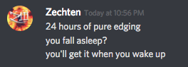 imjustcrow's tweet photo. A reminder that Zechten was saying this to me when I was 15. Thanks. https://t.co/t8kLol75P1