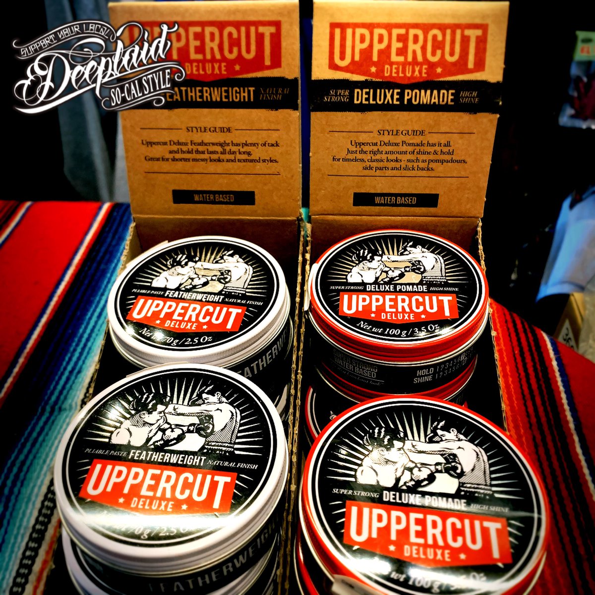 DEEPLAID_KSW's tweet photo. タイガーUpper CutなPomadeが新たに仲間入りしましたが、置くとこないのでマイッチングでございます💧
#uppercut #uppercutpomade #uppercutdeluxe #pomade #deeplaid #kustom #hotrod #lowrider #biker #rock #punk #socal #socalstyle #clothing #ディープレイド #仙台 https://t.co/JuzG5JWzMD