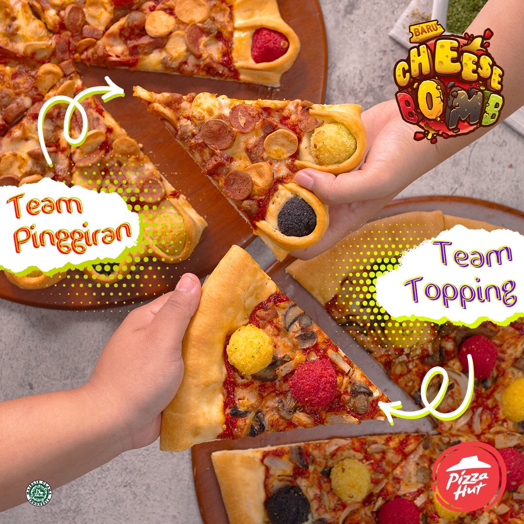 Pizza_HutID's tweet photo. Dijadiin topping atau pinggiran, Cheesebomb dari Pizza Hut pasti bakal bikin acara kumpul makin seru.
Kamu team yang mana? Share jawabannya dikolom komen ya
#Cheesebomb #foodlovers #๐ #foodgram #PizzaHutIndonesia #PizzaHutResto https://t.co/uDJ7UiFKNh