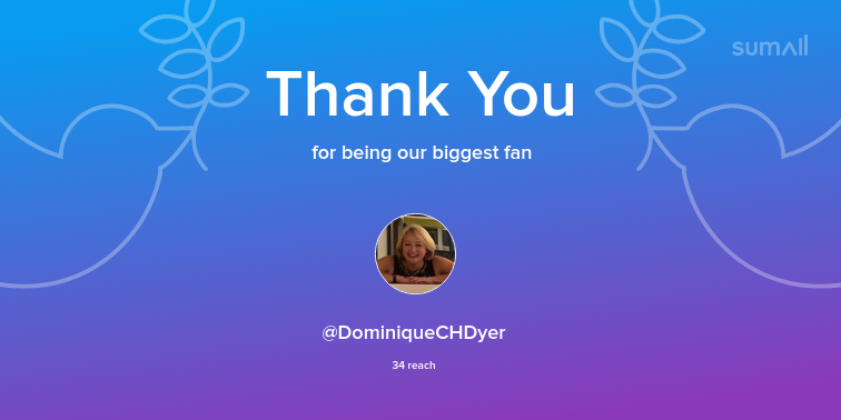 Our biggest fans this week: DominiqueCHDyer. Thank you! via sumall.com/thankyou?utm_s…