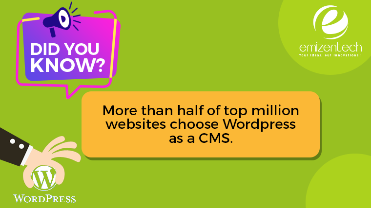 EmizenTech's tweet photo. Mind-blowing fact about Wordpress!
#wordpress #wordpressfact #cms #wordpresscms https://t.co/kb4vuI3vqj