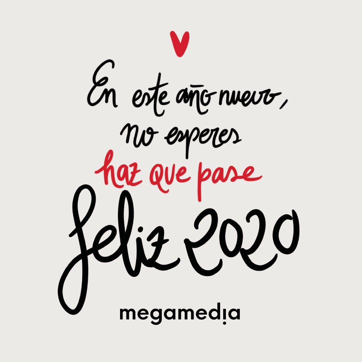 En Megamedia te deseamos una buena entrada de año a lo grande: brindando por todos los éxitos que hemos tenido y por los que vendrán. ¡Feliz 2020! 💙