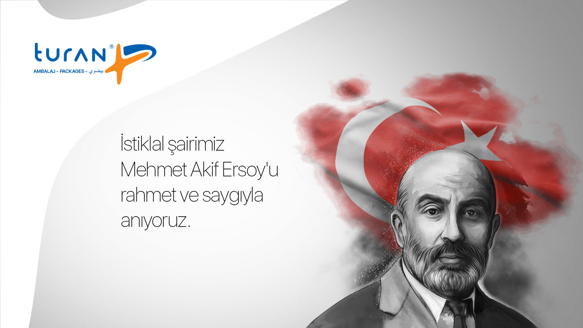İstiklal şairimiz Mehmet Akif Ersoy'u rahmet ve saygıyla anıyoruz.