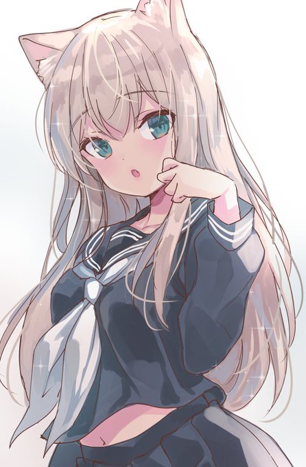 「にゃん!」
#オリジナル #女の子 #ねこみみ💖 