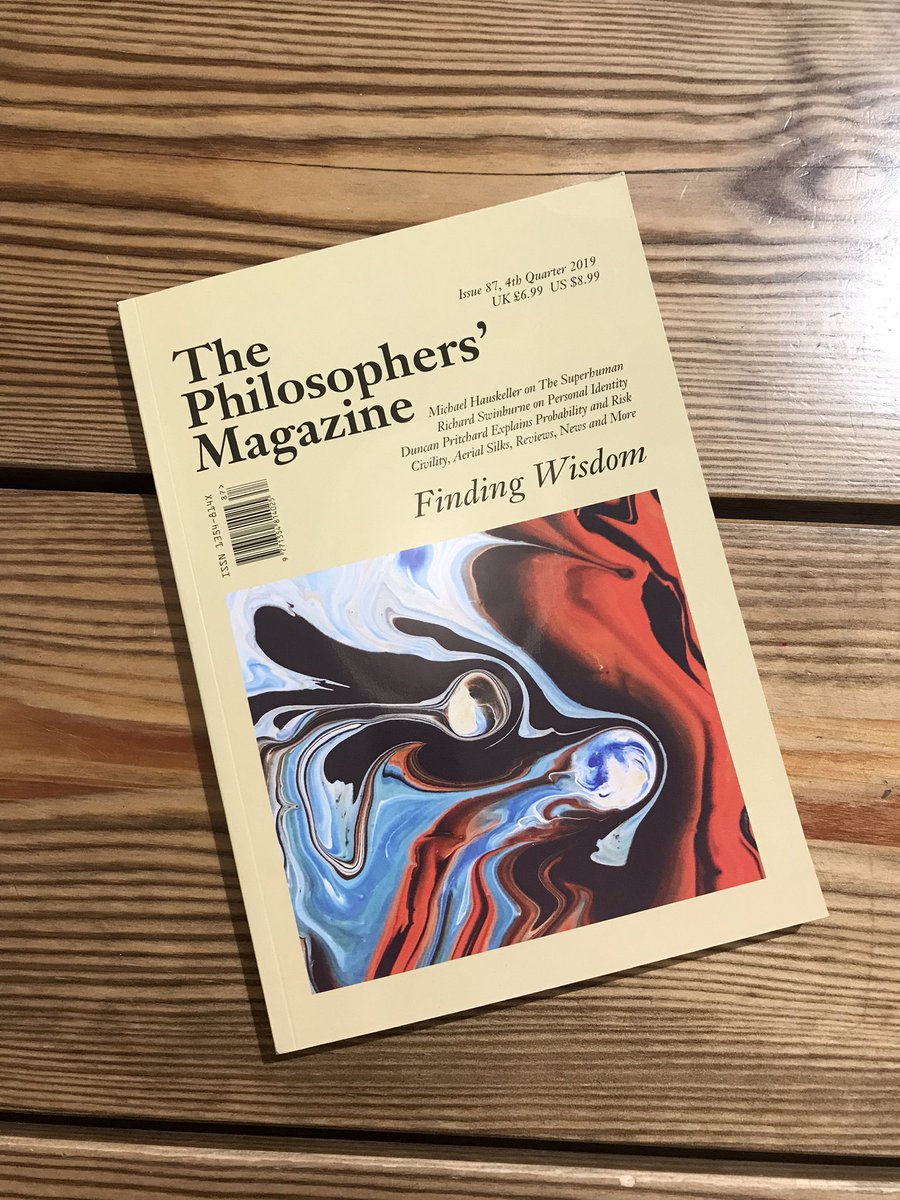maziyarj's tweet photo. Latest issue of The Philosophers’ Magazine @philosophersmag features some Fluid Mechanics on the cover 😍 👏🏼 #FindingWisdom https://t.co/KBjy4oUfTO