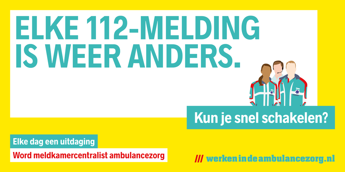 vandeambulance's tweet photo. Werken in de ambulancezorg, elke dag een uitdaging. Info: https://t.co/BF0qa96X8H #dmvda #wida #vacatures #werken #ambulancezorg #elkedageenuitdaging https://t.co/CAJ8FLZwch