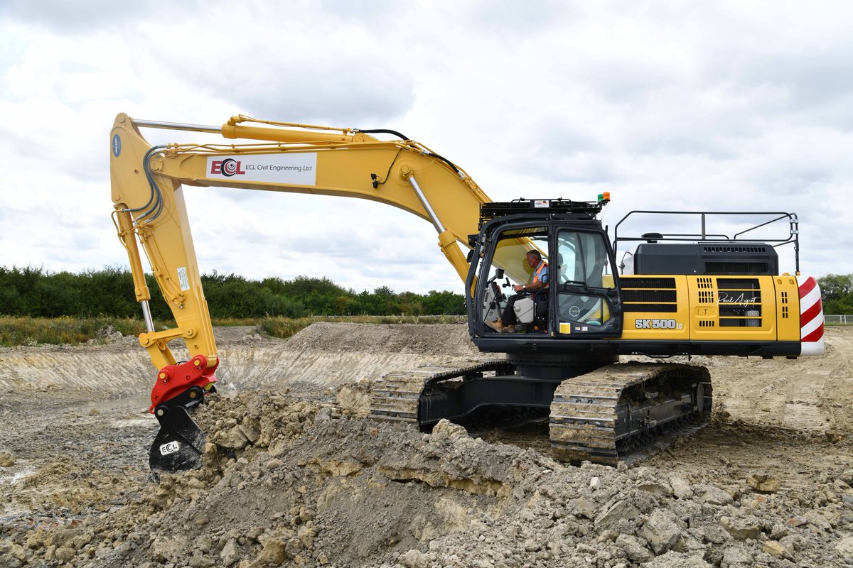 July saw <a href="/eclcivils/">ECL Civils</a> take delivery of their Kobelco SK500 complete with <a href="/MillerGBLtd/">Miller Groundbreaking</a> hitch and <a href="/KeenAttachments/">Keen Attachments</a> buckets.
