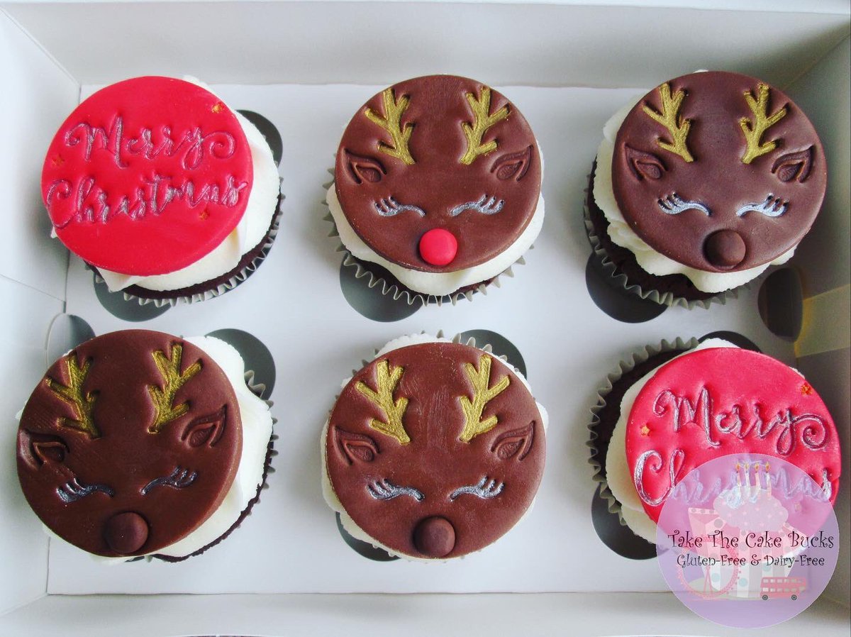 TakeTheCakeBKS's tweet photo. Christmas chocolate and salted caramel reindeer cupcakes🦌❄️ #reindeerfacecupcakes #reindeercupcakes #rudolphcupcake #merrychristmascupcakes #merrychristmas #glutenfreecupcakes #dairyfreecupcakes #christmascupcakes #glutenfree #dairyfree #highwycombecakes #buckscakes https://t.co/8ezRBLkMvF