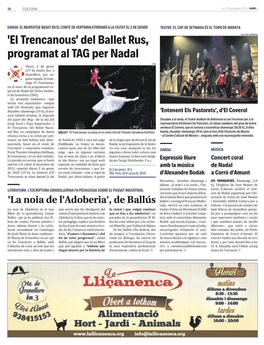 Recordeu, aquest diumenge hi tornem! Teatre Auditori de Bellavista, a les 18.30 h.