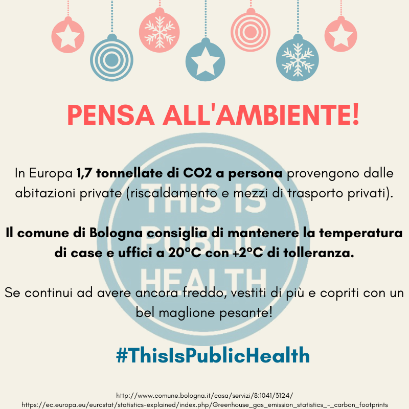 TIPHunibo's tweet photo. 🌡SENTI FREDDO NONOSTANTE IL RISCALDAMENTO GLOBALE? 🤒

🌏 PENSA ALL'AMBIENTE! 🌏
Le nostre scelte quotidiane contribuiscono al benessere del nostro pianeta più di quanto pensiamo!
🙌🏽 Copriti di più e stai attent* alla temperatura della tua abitazione!

#ThisIsPublicHealth https://t.co/QoJK2T0sxV
