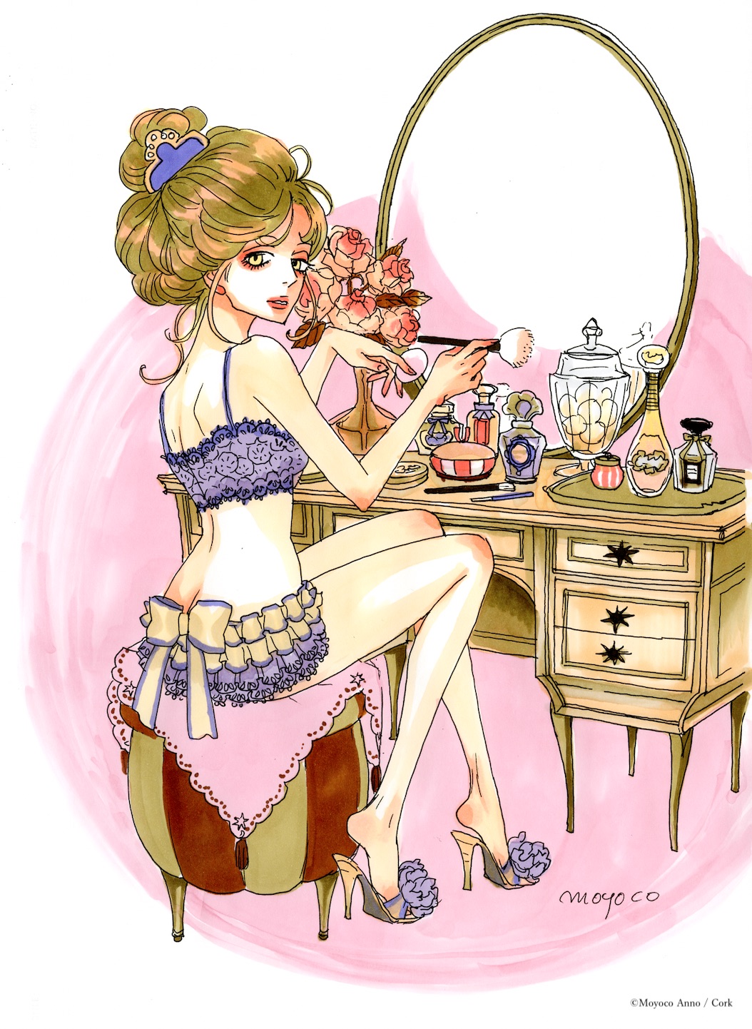 安野モヨコ 安野モヨコが今までに描いたコスメや美容のイラストをご紹介 18年カレンダーに収録されているドレッサー と女性のイラスト 可愛い家具を描きたくて 描き下ろしたもの 18年に描いたwwd Beautyの表紙イラスト テーマは 未来の美容