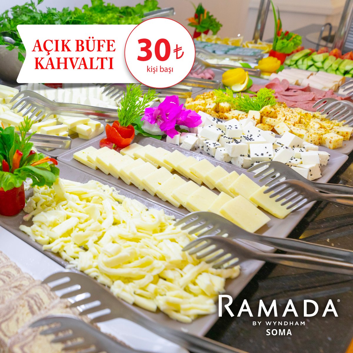 RamadaSoma's tweet photo. ☀ Yılın son hafta sonuna lezzet ve keyif dolu taze bir başlangıç için kahvaltıda #RamadaSoma'da buluşalım!

⭐ Detaylı bilgi ve rezervasyon için hemen arayın!
0 236 615 24 24 ☎ 0 530 324 59 80 https://t.co/4gvvgaKsKA