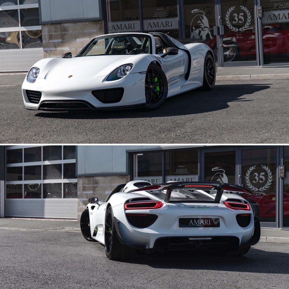Amarisupercars's tweet photo. With 2019 soon coming to an end, we look back at some of the great cars ever to grace our roads this decade. Here, we present the Porsche 918 - an astounding car boasting incredible performance statistics. Is this the car of the decade? 

2,887 miles | £1,174,995 https://t.co/bsGBSMa4i0