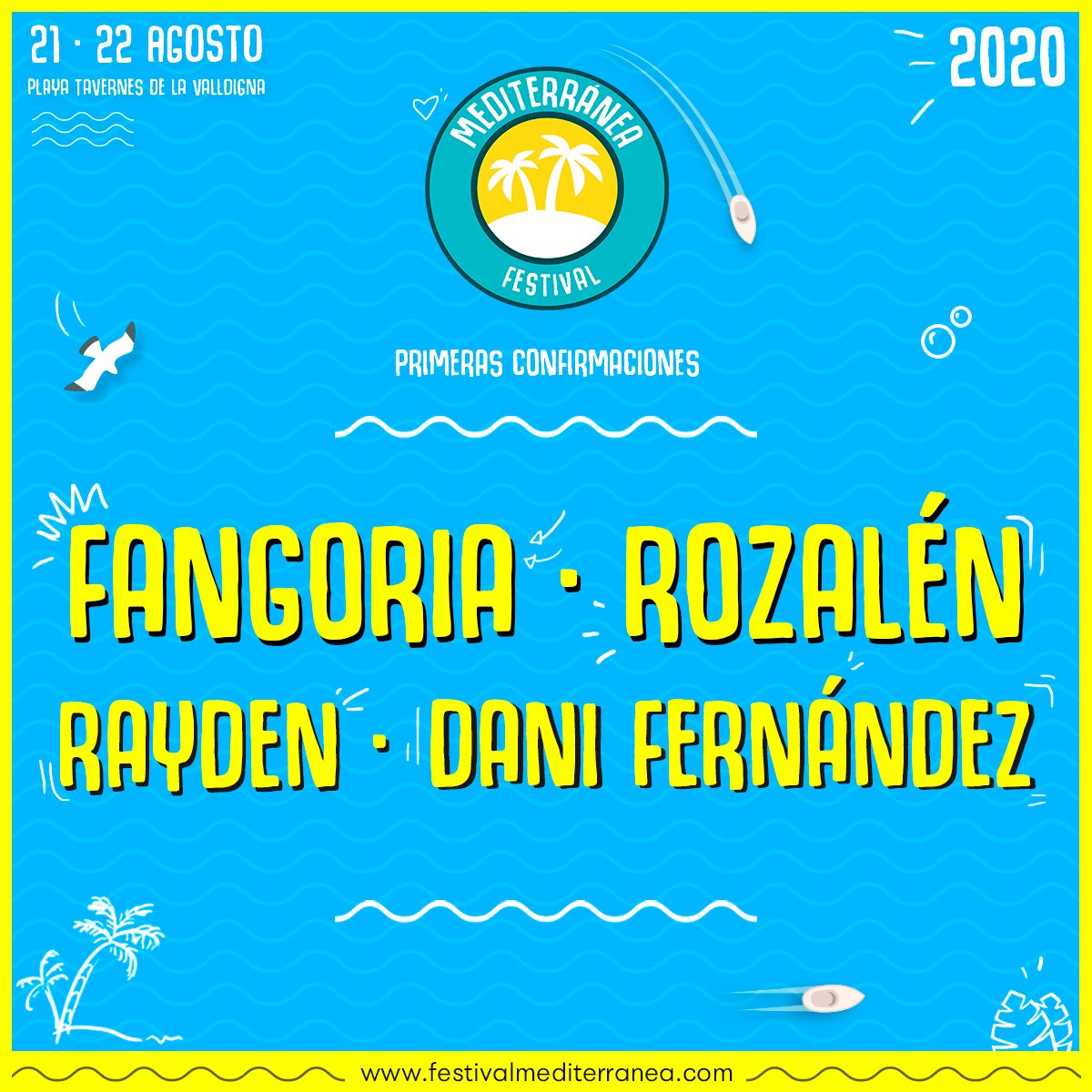 🌴Cartel actualizado🌴 #Mediterránea2020. ¡Ya los tenemos aquí!
•
Sorteamos dos abonos generales (uno por ganador):

1️⃣ Sigue a <a href="/MediterraneaVLC/">Mediterránea Festival</a>.
2️⃣ Haz RT.