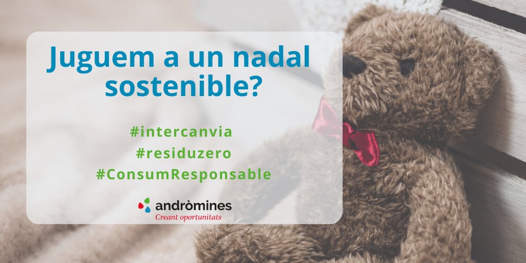 Andromines's tweet photo. Per Nadal, busca els #MercatIntercanvi de #joguines per els més petits. Espais on  #intercanviar les joguines que ja no utilitzem per altres. Aquest nadal, #intercanvia, #recicla, #reutilitza ��🧸 https://t.co/lj2XWL1DxB