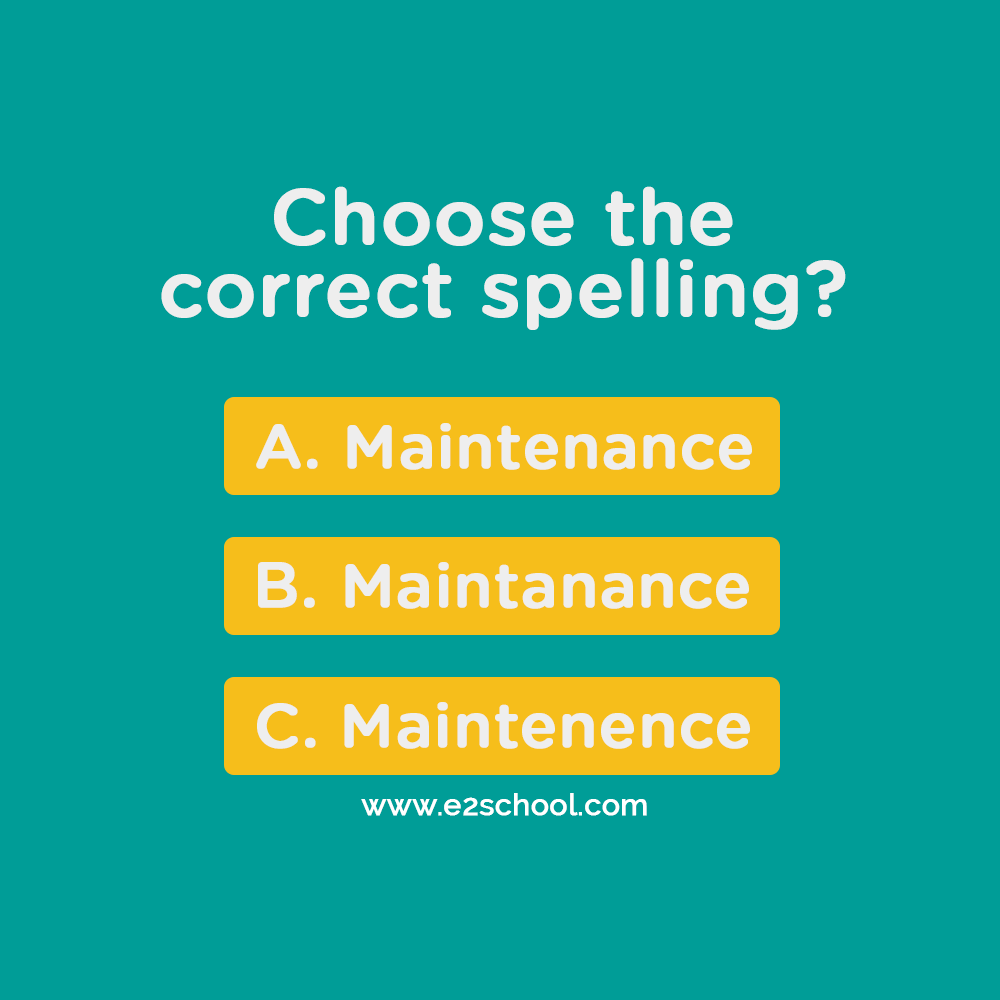 E2School's tweet photo. "Car ___________ can be expensive."
COMMENT the correct spelling below. 
Brush up your vocabulary and spelling on @e2school! https://t.co/zf6BbMWVU8