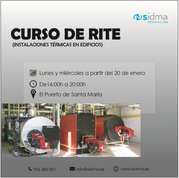 Sidma_es's tweet photo. Apúntate ya a nuestro próximo curso homologado para conseguir el carné de RITE), con el que podrás realizar la Instalación y Mantenimiento de Instalaciones de Calefacción y Agua caliente sanitario además de instalaciones de climatización.
Para +info📞956 480 321 📧info@sidma.es https://t.co/6UhiXh02H1