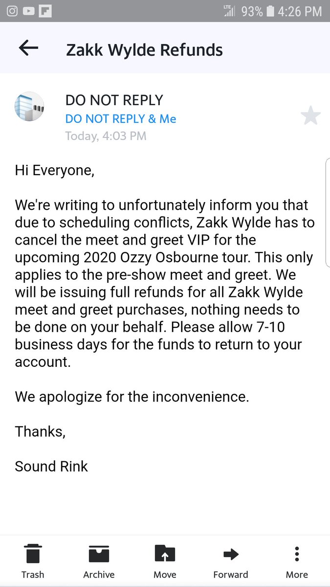 scottalanab's tweet photo. I am very disappointed about this. I was looking forward to meeting  Zakk Wylde!! Just wondering why he canceled his vip meet and greet?? @ZakkWyldeBLS  @BarbaranneWylde  @WorldWideBLS https://t.co/NYKxuXoZt0