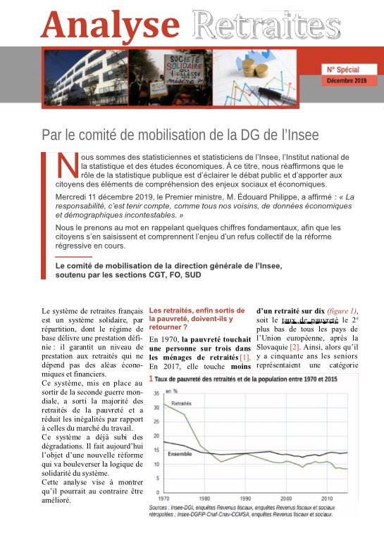 Enfantdabord2's tweet photo. L’analyse du "collectif" #INSEEfr est intéressante, mais ses conclusions discutables: est-ce le rôle d’un système de #retraites de compenser les effets des écarts justifiés de rémunération et d’activité ? https://t.co/TrgQN97pcz