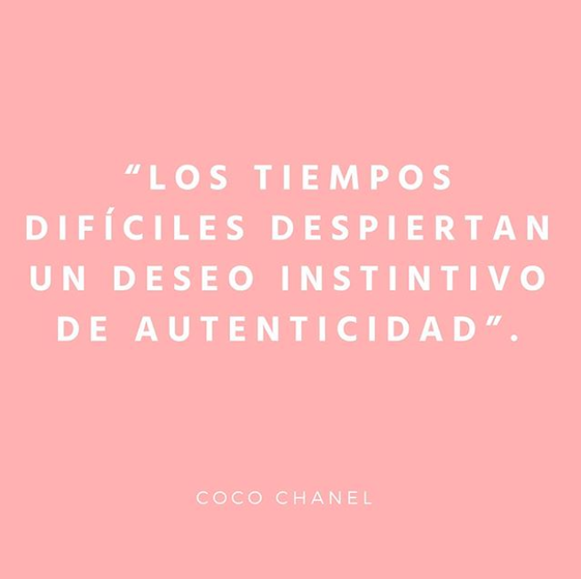 Dice la gran Coco Chanel...