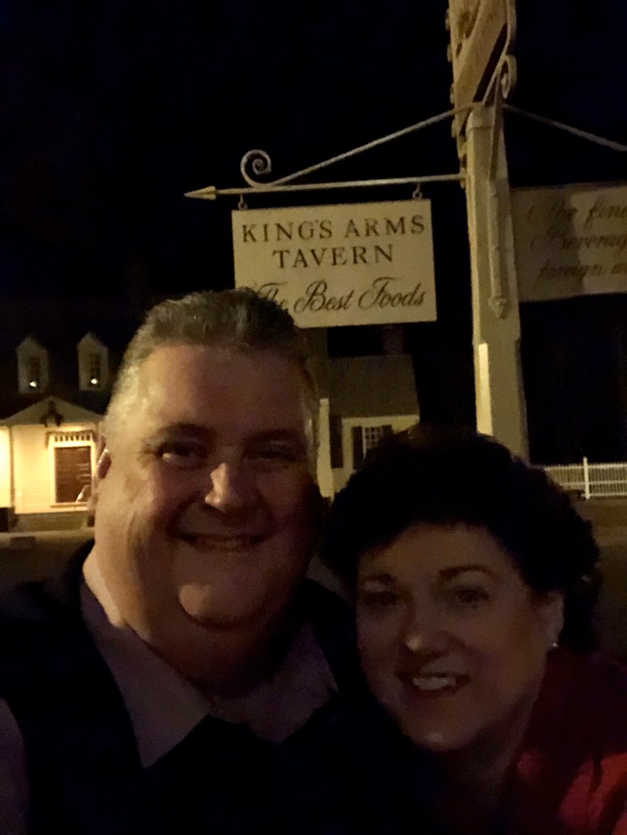 MillarNScott's tweet photo. In 1999, Muriel and I had New Years Eve dinner at Kings Arms Tavern @colonialwmsburg - one of our first dates - and continued this tradition for 17 years until I relocated to New York.  Tonight we celebrated our 20th “dating” anniversary with a wonderful tavern dinner again!  ❤️ https://t.co/8WVKdzpoQ6