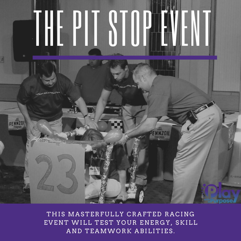 PLAYWITHAPURPOS's tweet photo. Create the sense of excitement, competition, and team spirit found in the Wide World of Racing with your own team during the "Pit Stop Challenge!" #Teambuilding #EventProfs #Conference #Meeting #PlayOnEvents #TeambuildingEvent #NaplesEvents #Tradewinds #Corporate #Engagement https://t.co/enKBuqh0wB