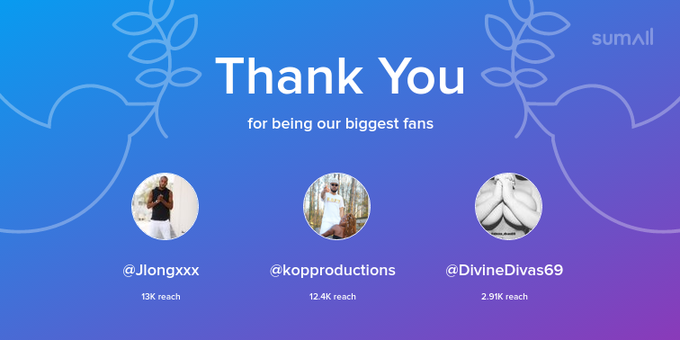 Our biggest fans this week: Jlongxxx, kopproductions, DivineDivas69. Thank you! via https://t.co/5BmC2g7FXv<a href="/tag/mvsales"class="tags"><span>#mvsales</span></a>