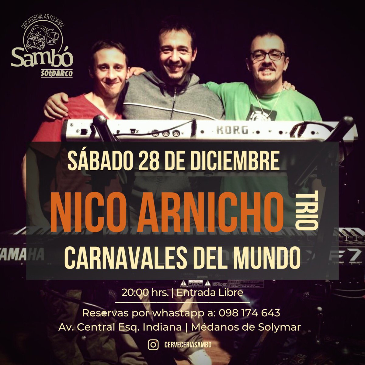 Mañana SABADO cierre de año en SAMBO!!!
reservas al 099 320 816