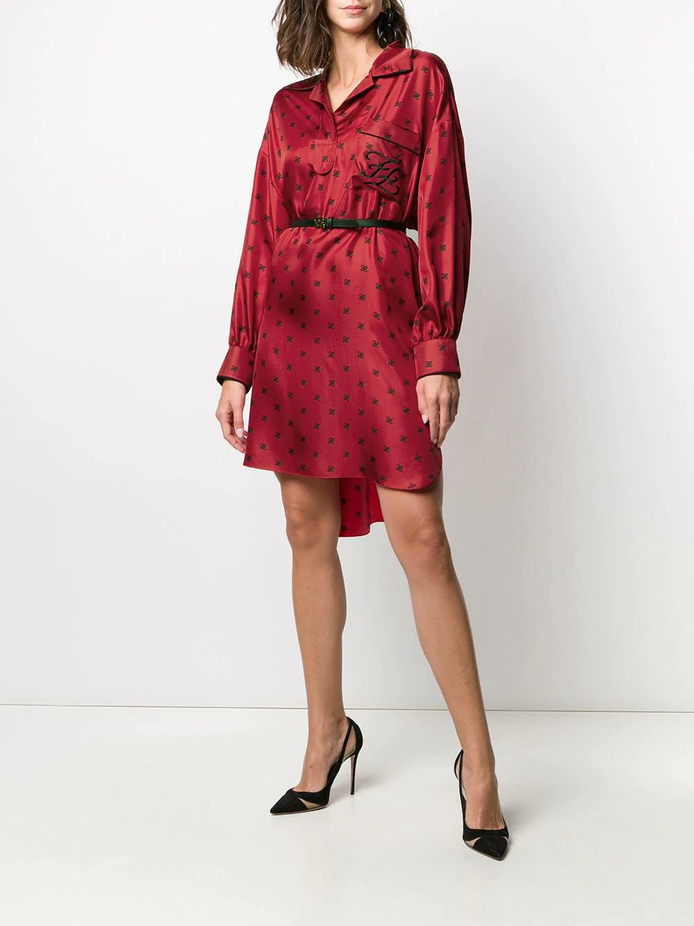 fendi red dress