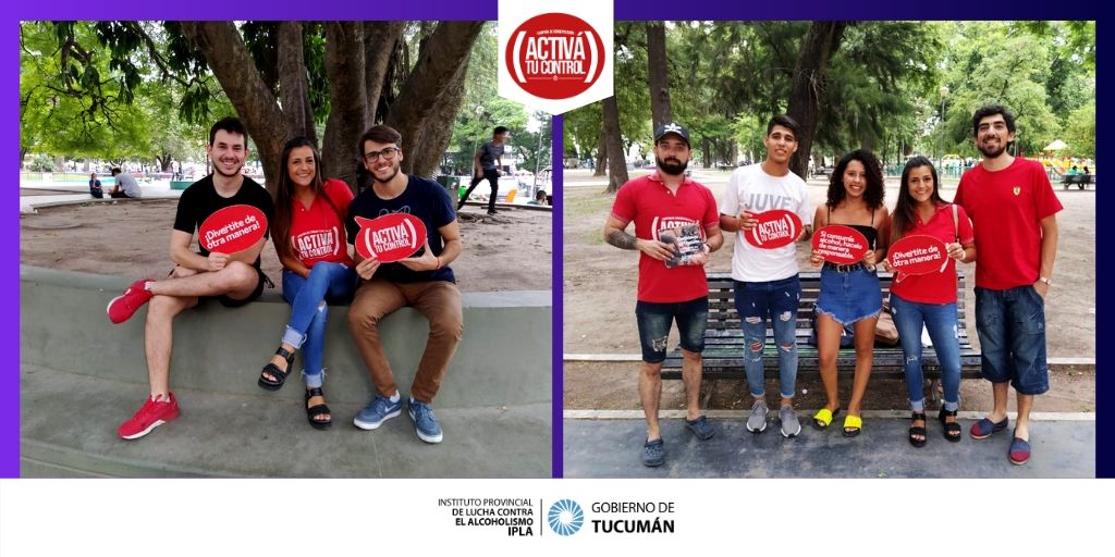 IPLAtucuman's tweet photo. “Activá tu control” es un programa de IPLA que busca concientizar sobre la problemática del consumo excesivo de alcohol. El equipo que lo integra recorrió esta vez el Parque Avellaneda y Plaza Urquiza, charlando con los jóvenes.
#ActivaTuControl #IPLATeCuida #Tucuman https://t.co/CA5xPWz6kt