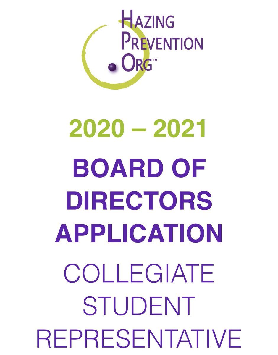 Calling Student Leaders! Want to help shape the future of Hazing Prevention by serving on a national Board? Applications close Jan 30th!
hazingprevention.org/application-co…