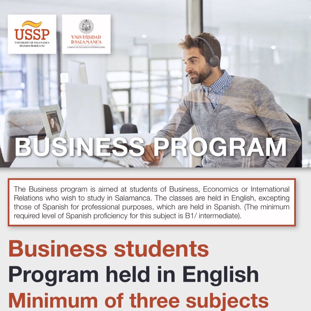 ussp_usal's tweet photo. Study a semester abroad at the prestigious University of Salamanca. We offer semester programs for college students in English and Spanish. Our Business Program is taught in English. Sign up today!
#semesterinspain #usal #ussp #businessprogram #collegelife #collegelifestyle https://t.co/NZO399ZHNX