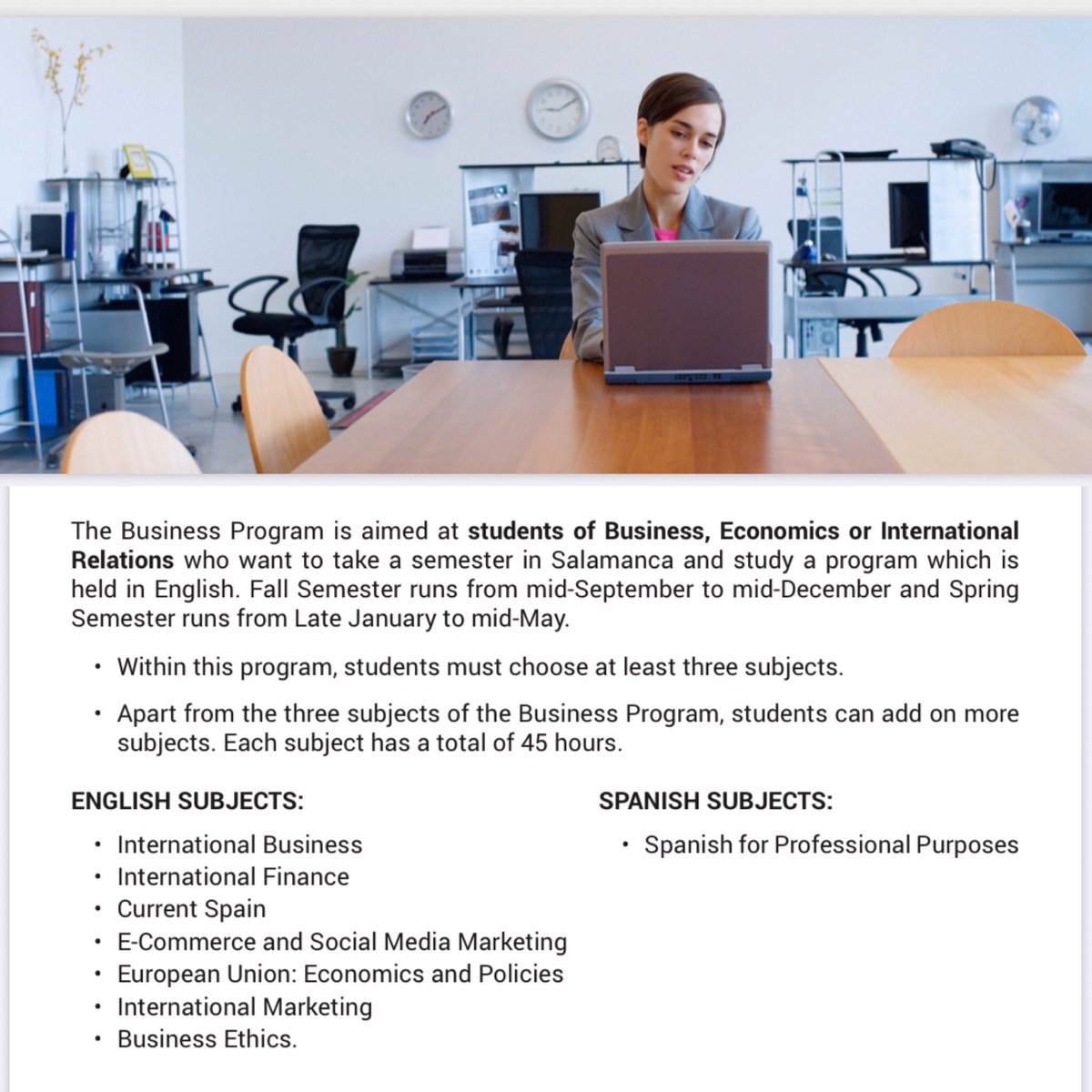ussp_usal's tweet photo. Study a semester abroad at the prestigious University of Salamanca. We offer semester programs for college students in English and Spanish. Our Business Program is taught in English. Sign up today!
#semesterinspain #usal #ussp #businessprogram #collegelife #collegelifestyle https://t.co/NZO399ZHNX