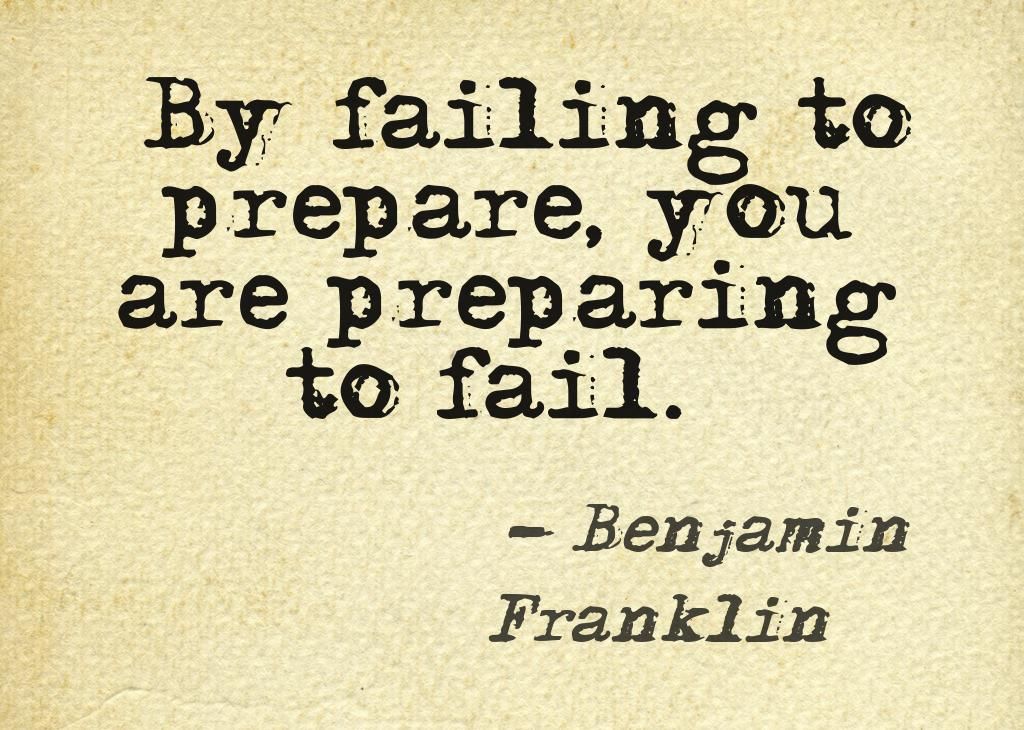BryantCPA's tweet photo. By failing to prepare, you are preparing to fail. #FridayFeeling #FridayThoughts #FailingToPrepare #PreparingToFail #Preparation #Failure https://t.co/g6Wtdpg7bn