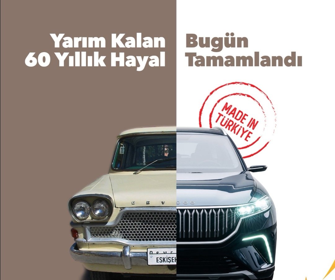 Serdargnc4's tweet photo. #Yerlioto Yarım Kalan Devrimi Tamamlayacağız.. #TurkishCar #Togg https://t.co/QEjfDXXyQY